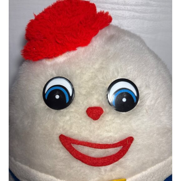 Vintage Humpty Dumpty Potatoe Chips Plush Toy Red Hat & Bow Tie 12" x 10" Large - Picture 3 of 10